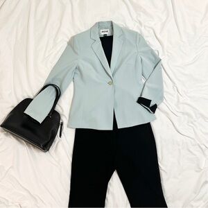 Kasper Petite Tailored Blazer, Seafoam Blue